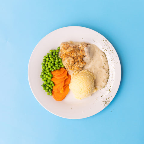 NC115 Mini Lemon & Herb Crusted Fish, Mashed Potato, Carrot & Peas