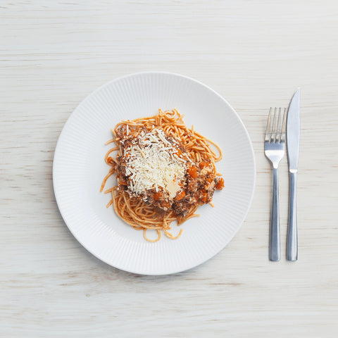 NC121 Vegetarian Spaghetti Bolognaise & Parmesan Cheese